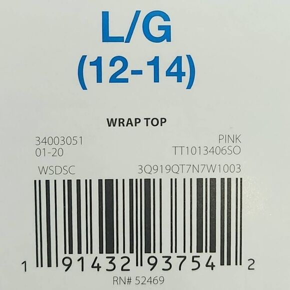 Time and True wrap top with balloon sleeves in  pink Size Large 12-14 - Picture 9 of 9